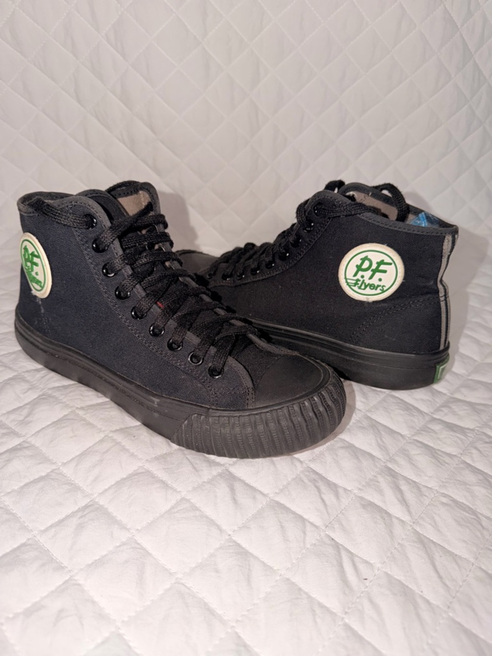 PF Flyers Sandlot Black Canvas High-Top Sneakers